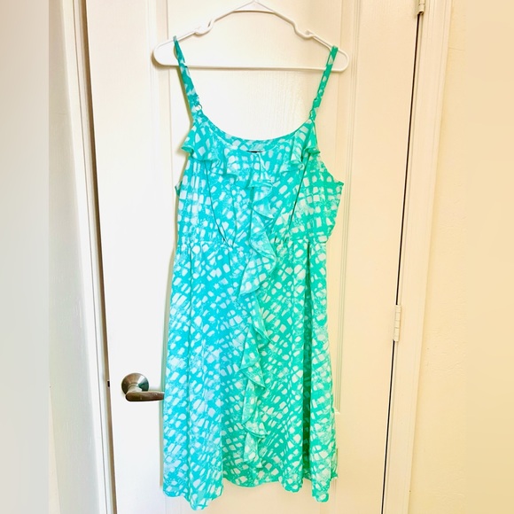 Lane Bryant Dresses & Skirts - Lane Bryant Mint Green / Teal Summer dress, adjustable straps, elastic waistband
